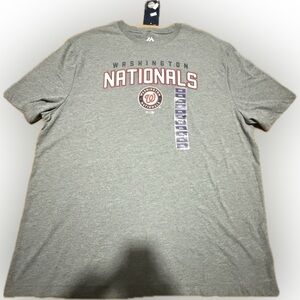 Majestic Gray Washington Nationals T-Shirt